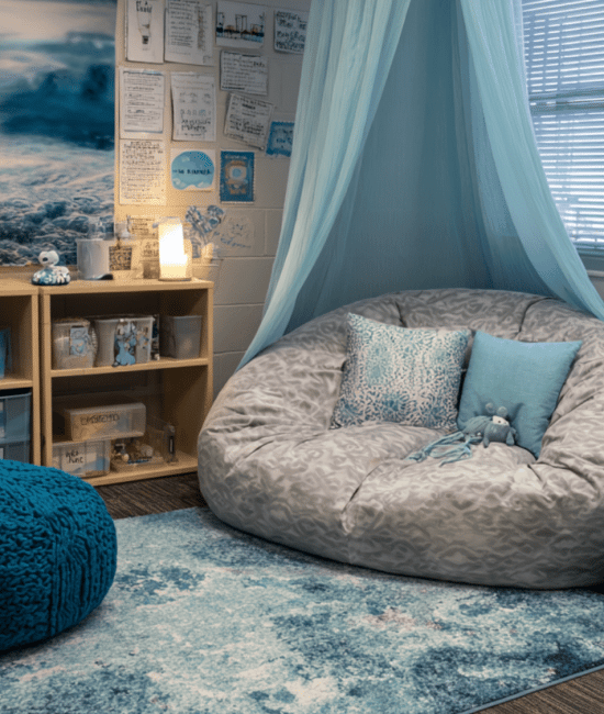 calming corner in classroom