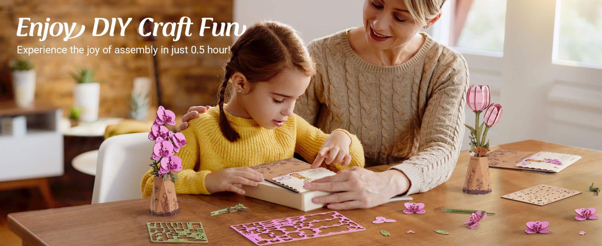 Beautiful Blooms, Made by Little Hands: Wooden Flower Kits for Lasting Memories