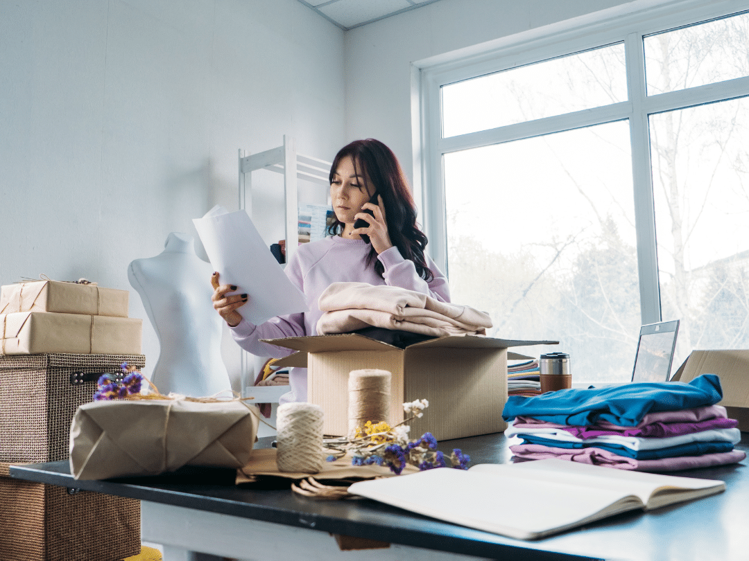 Mom managing ecommerce