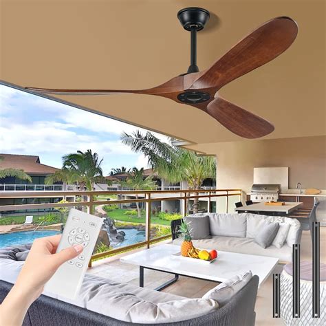 Children playing under outdoor ceiling fan safely