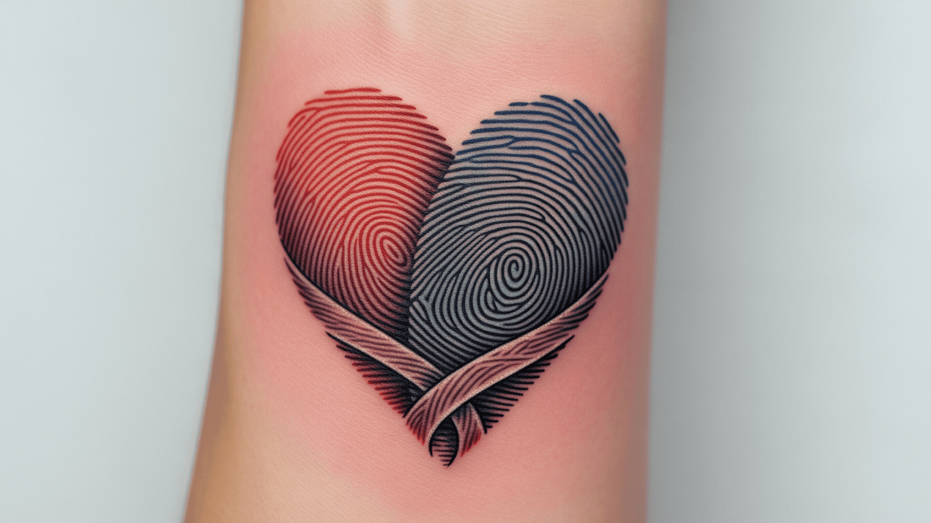 Fingerprint Heart Tattoos