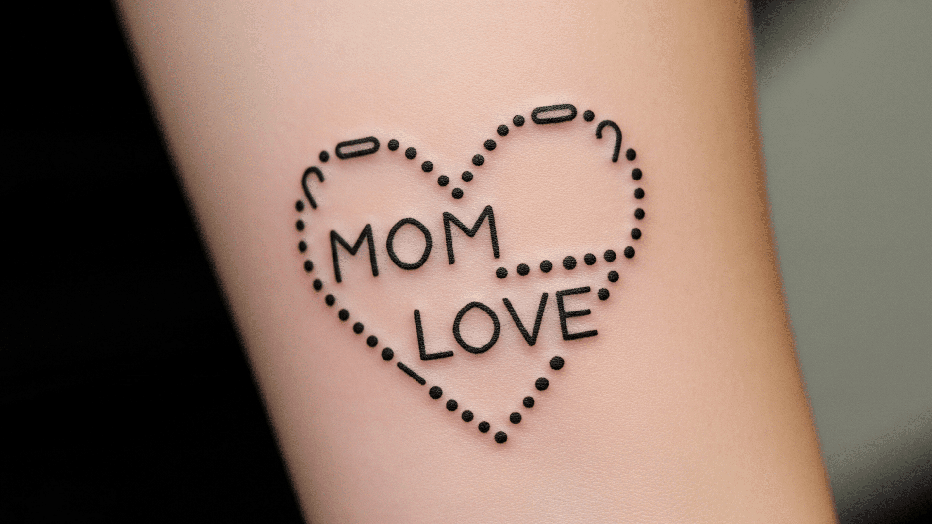 Morse Code Heart Tattoo