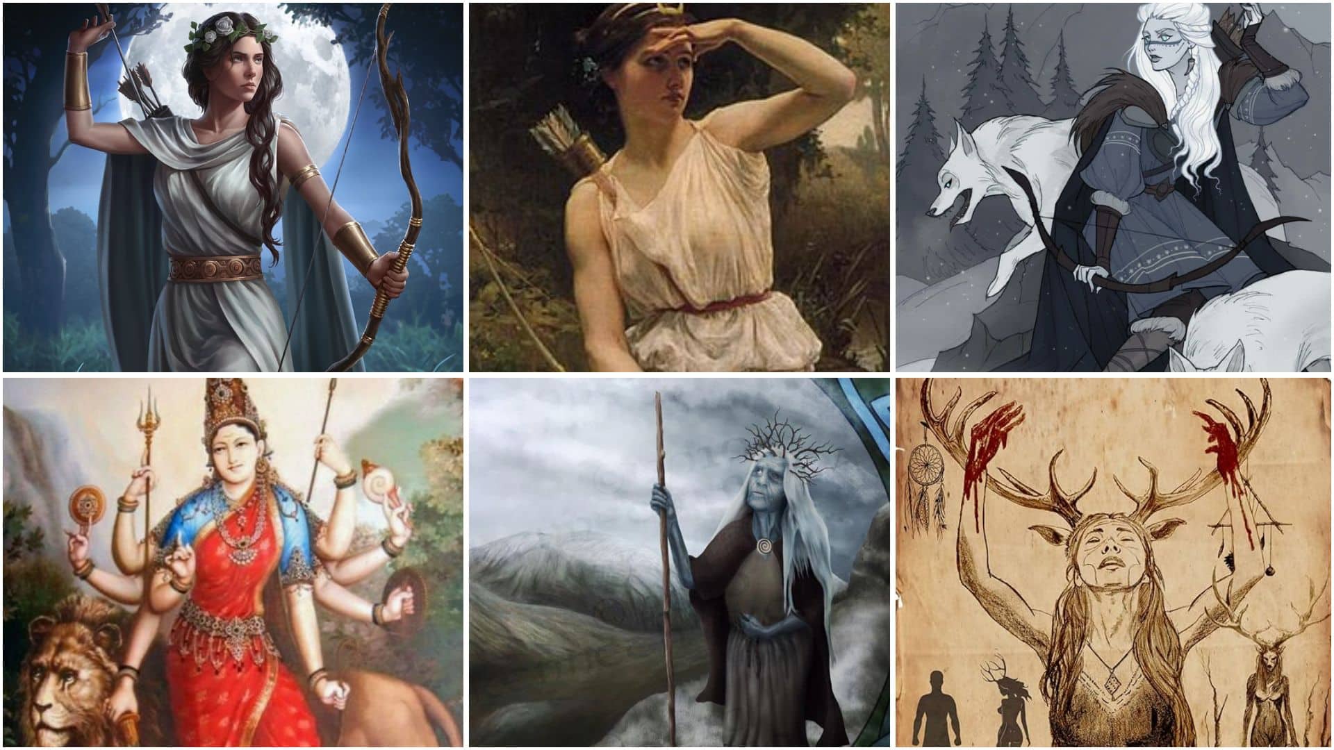 mythological female hunters from around the world