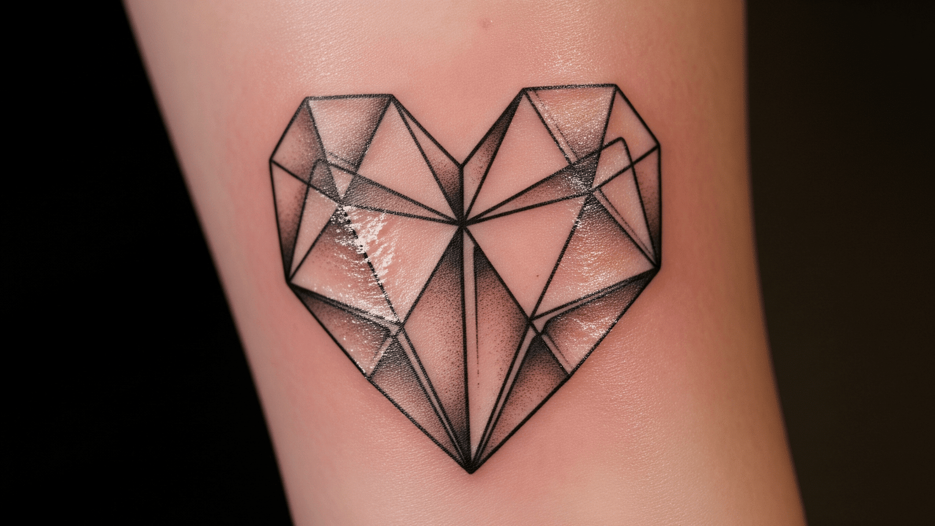 Origami Heart Tattoos