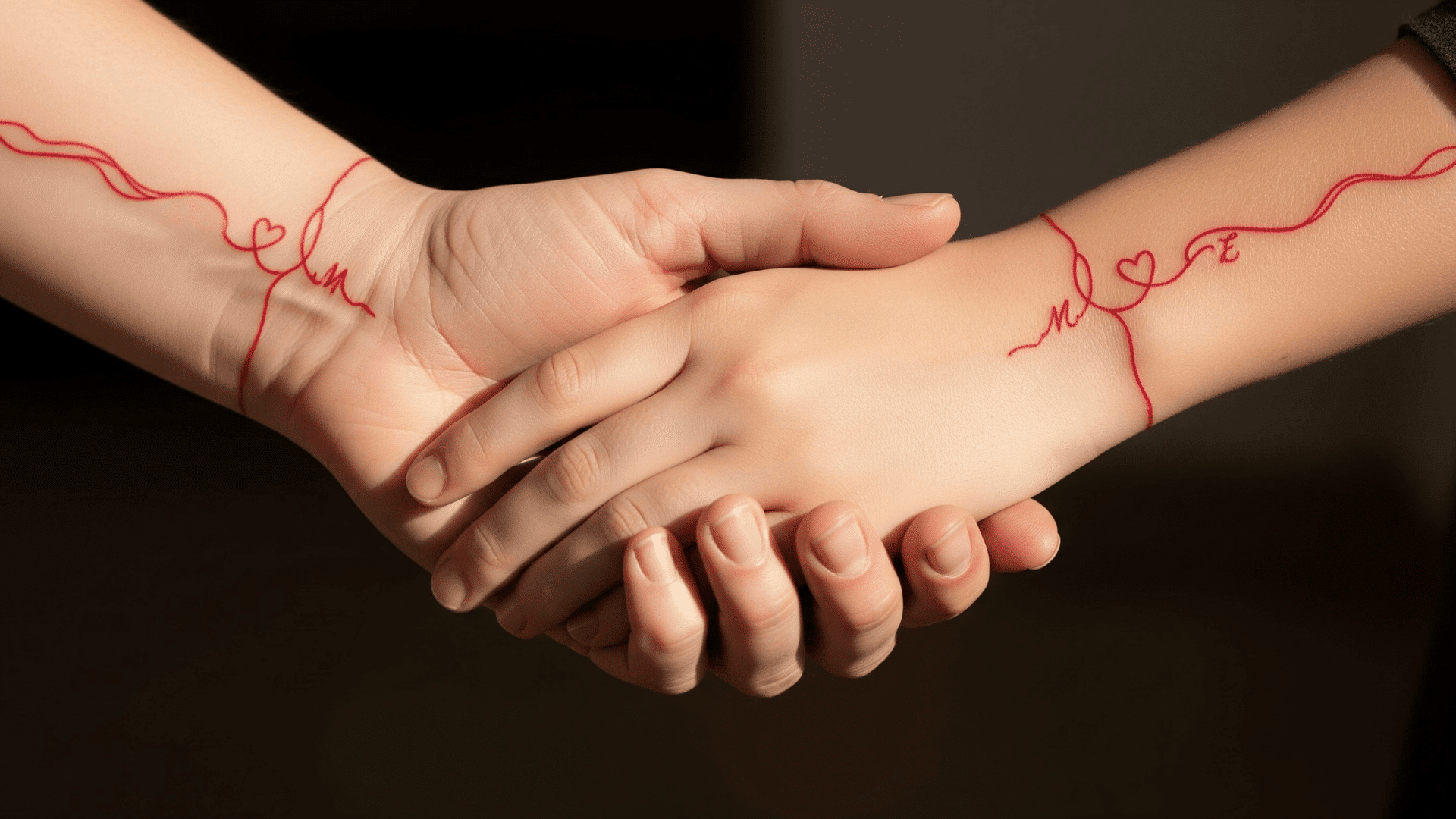 red thread of fate mother daughter tattoo symbol