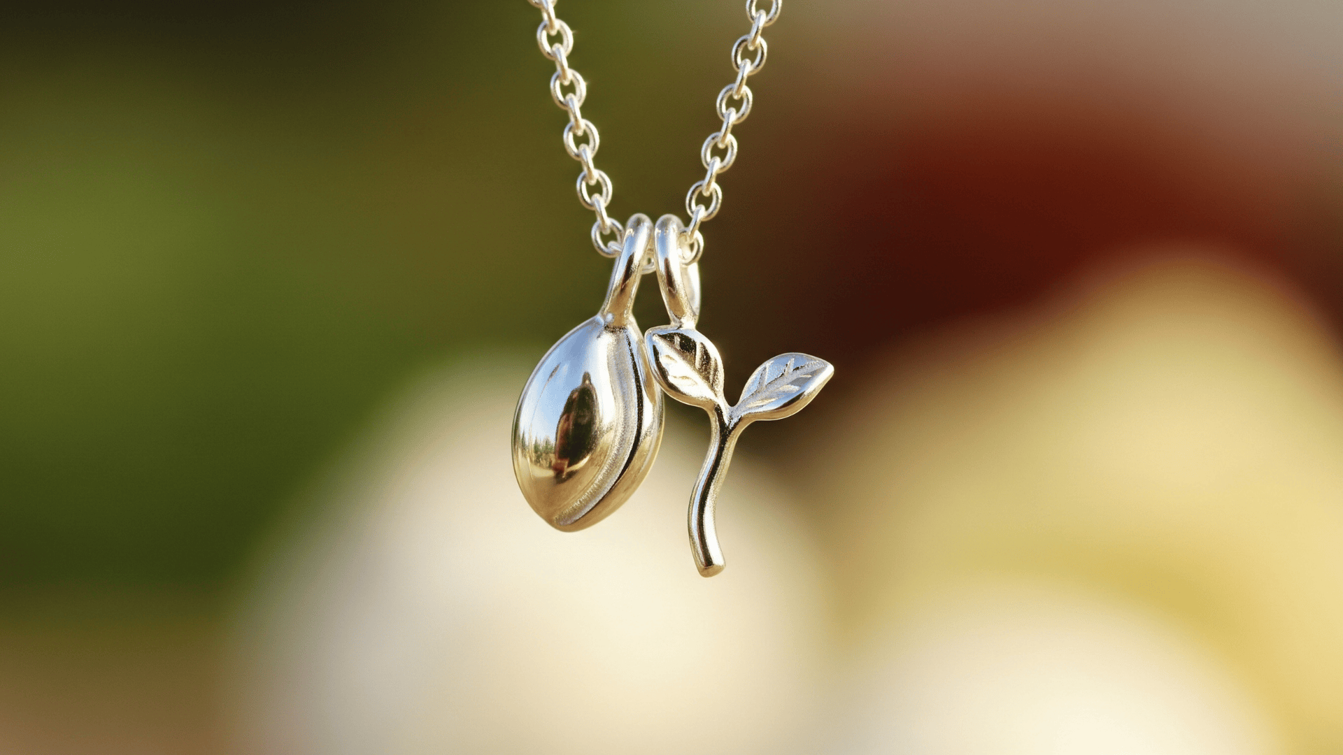 seed and plant motifs mother daughter necklace and bracelet meaning