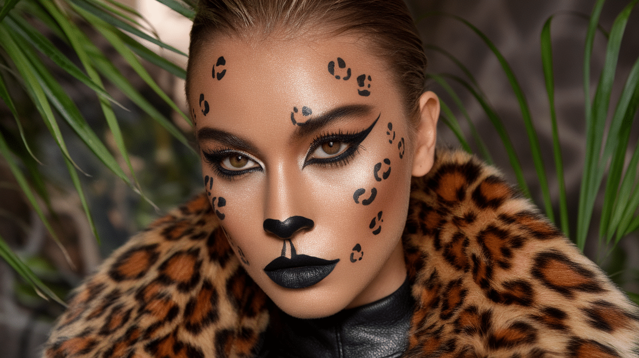 a photo of a halloween makeup look