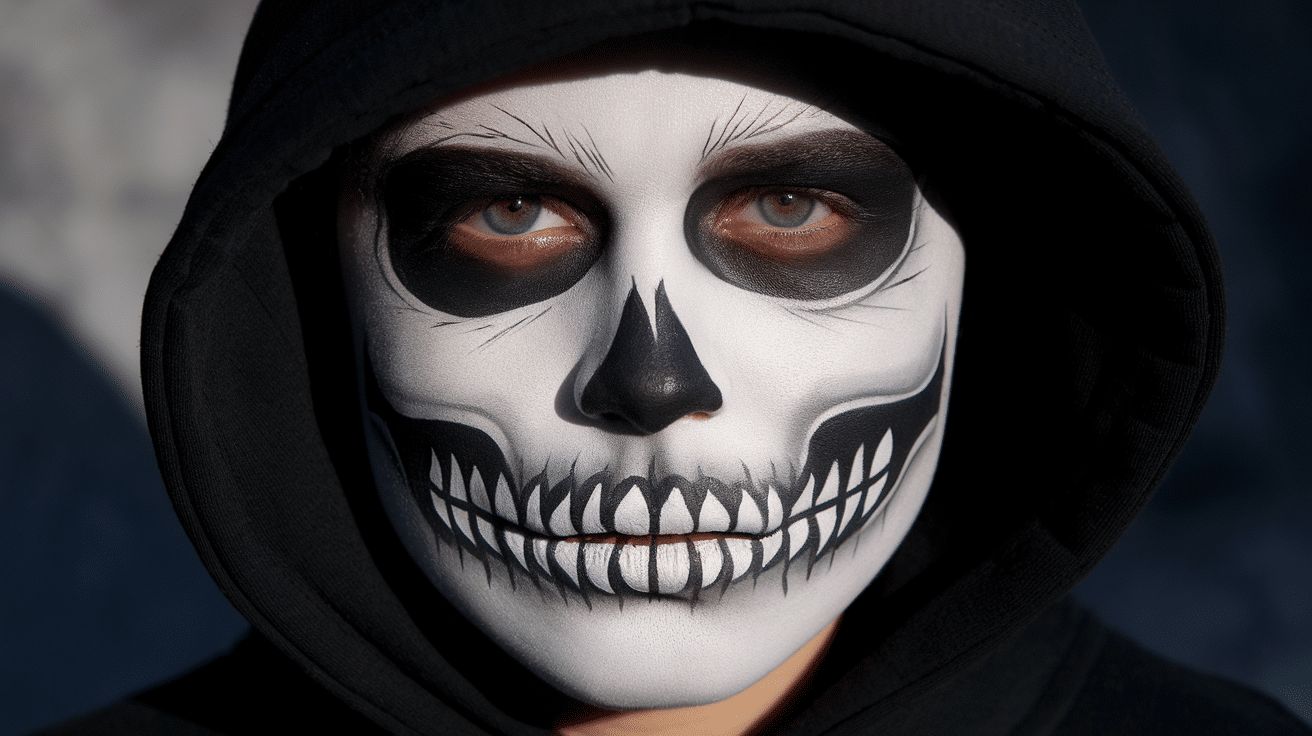 a photo of a person with a spooky hallow