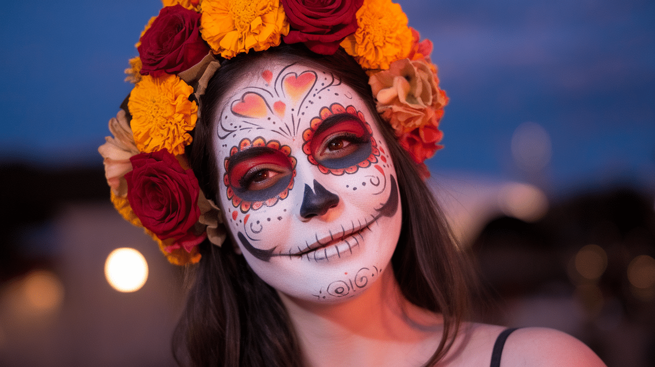 a photo of a woman with a full face