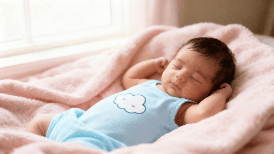 best sleeping position for a babys stuffy nose