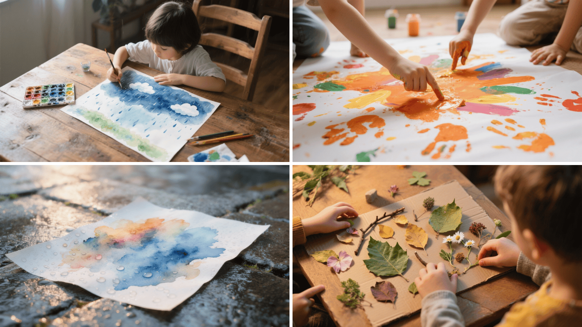 creative arts and crafts as rainy day activities for kids