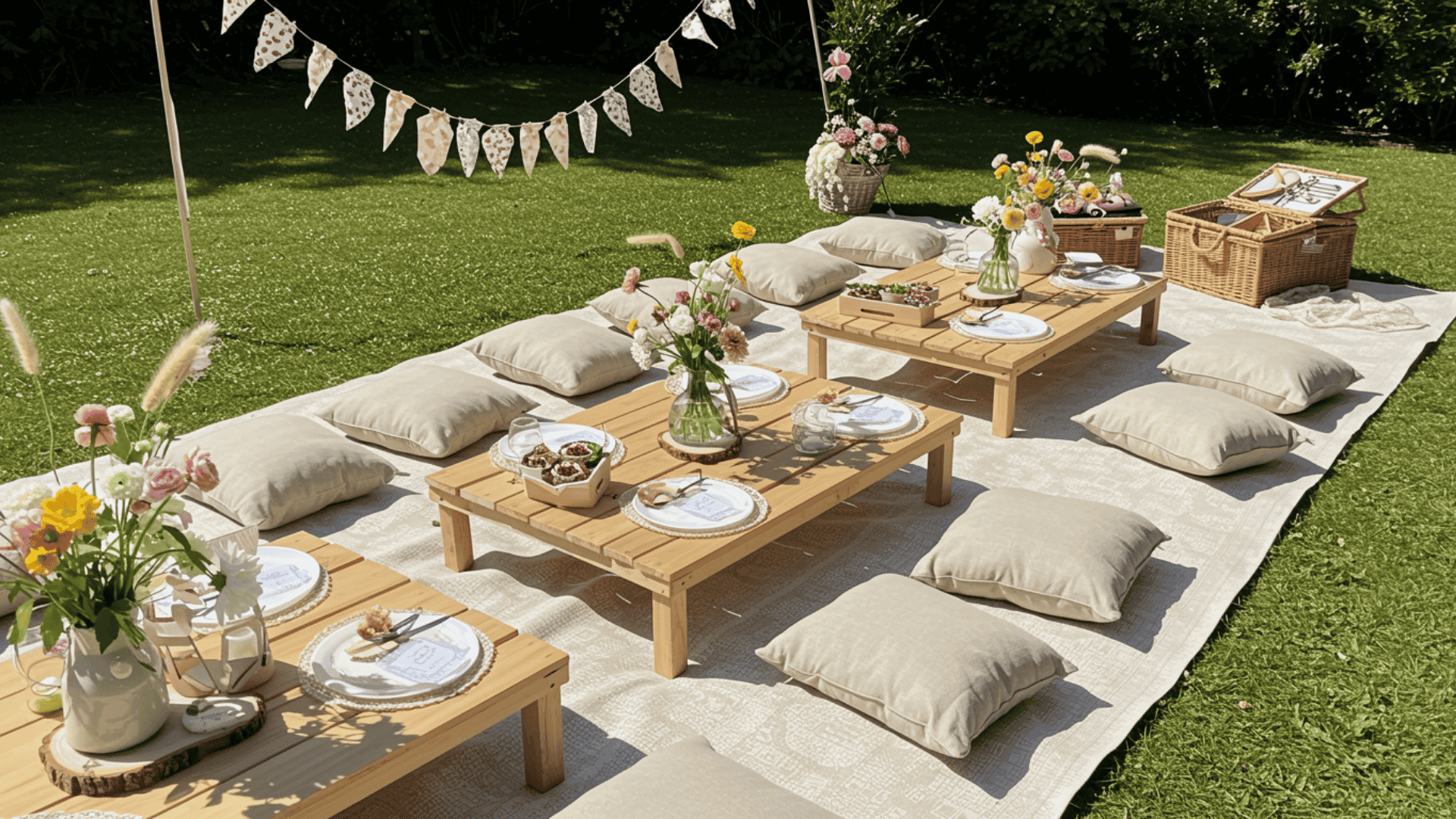 garden picnic spread