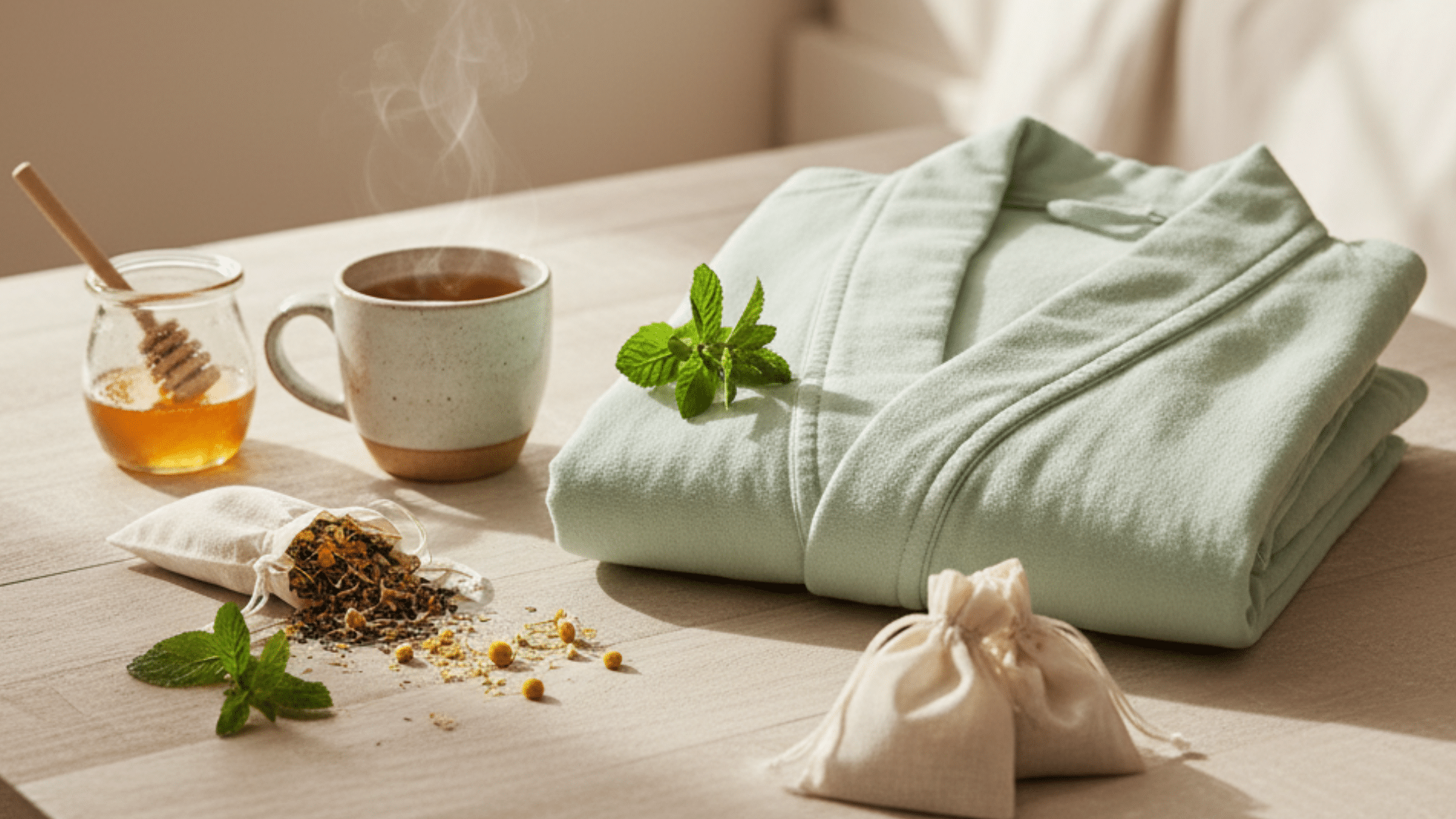 herbal tea bathrobe