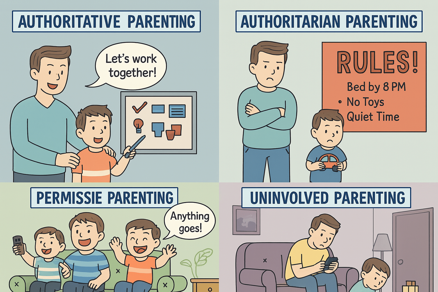how uninvolved parenting differs from other parenting styles