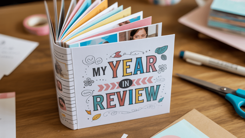 my year in review mini scrapbook