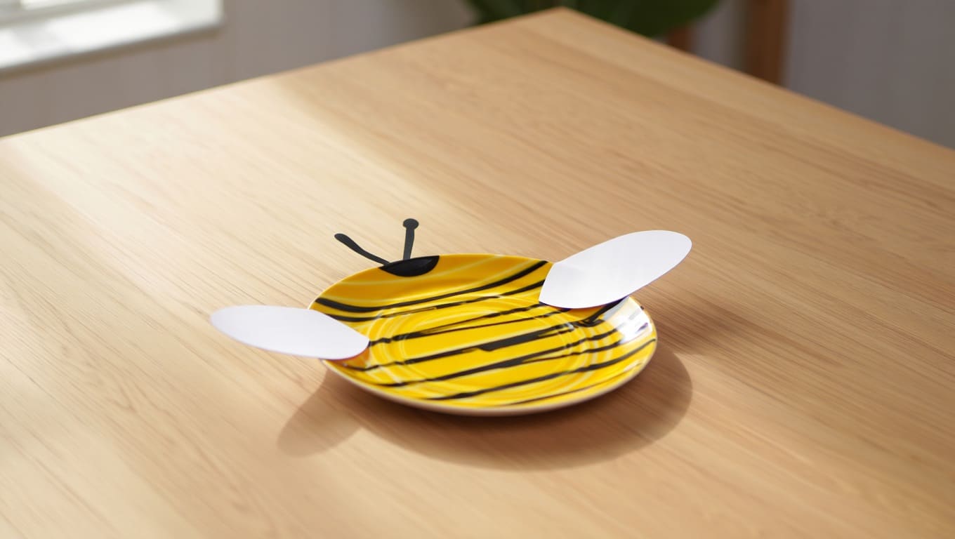 paper plate bee