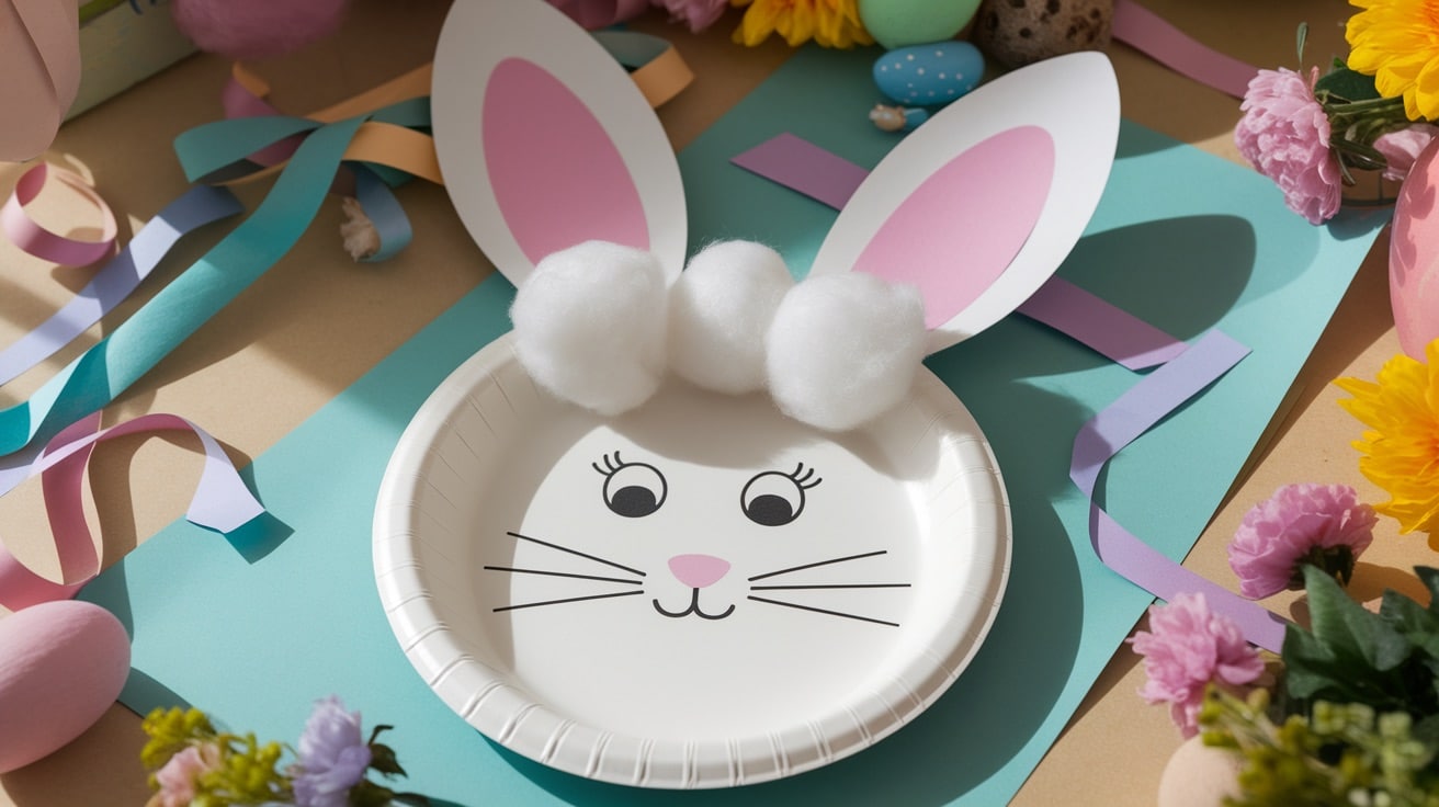 paper plate bunny ears