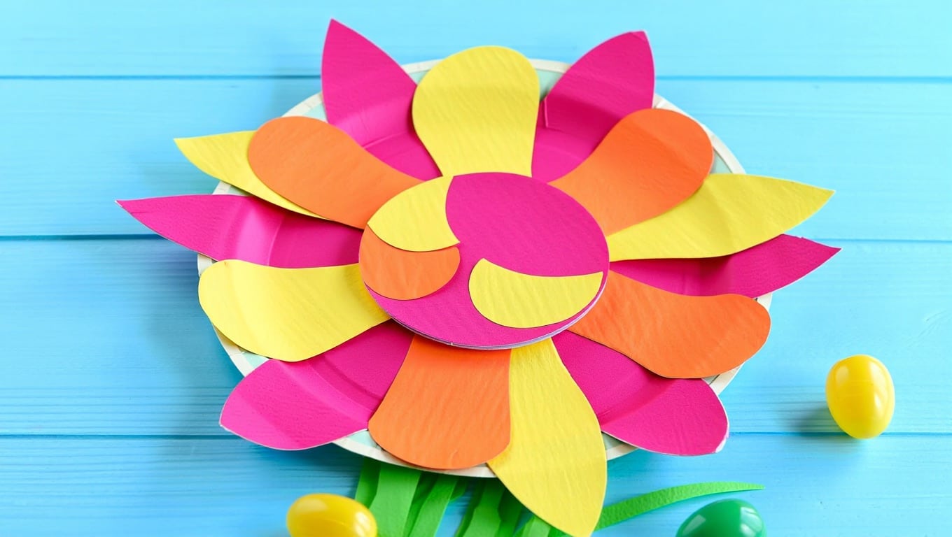 paper plate flower