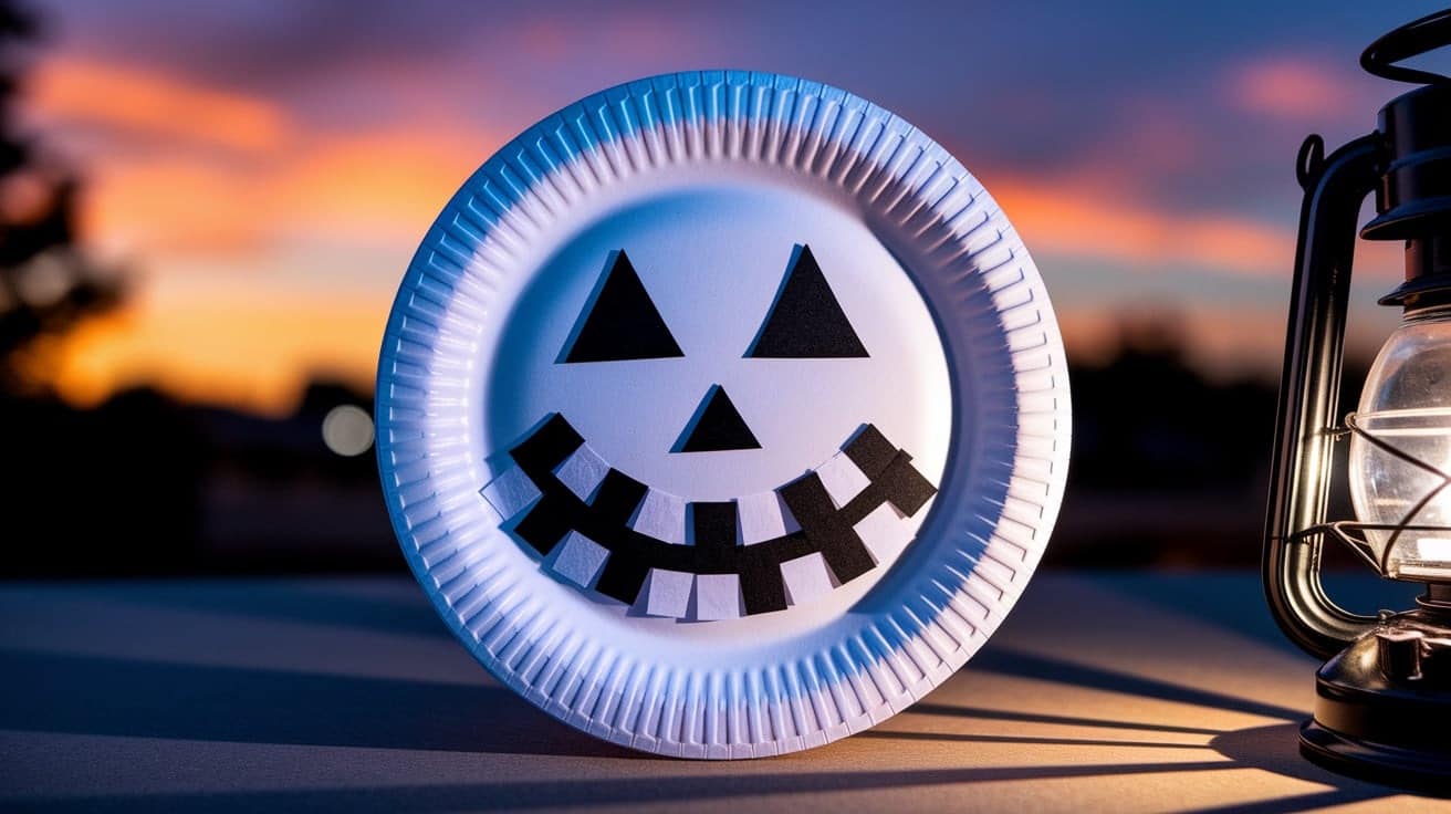 paper plate ghost