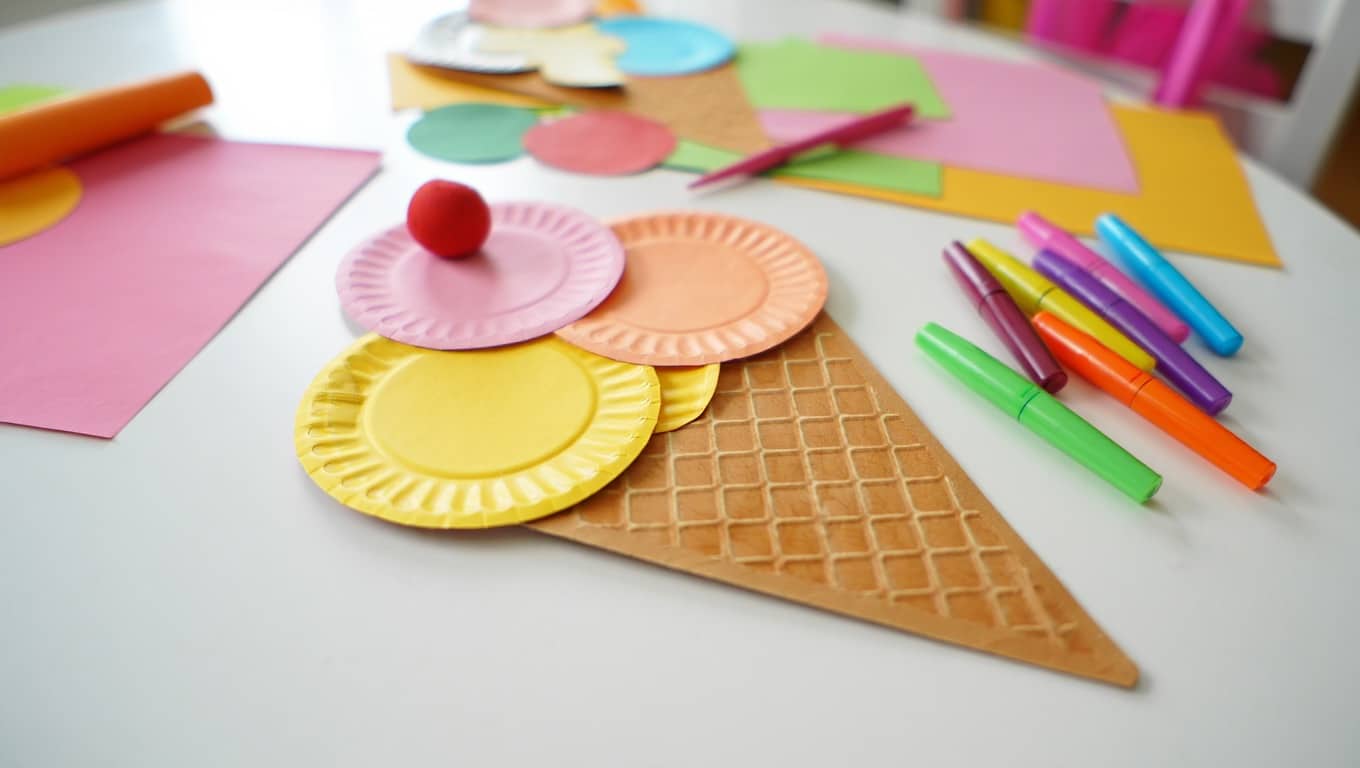 paper plate ice cream