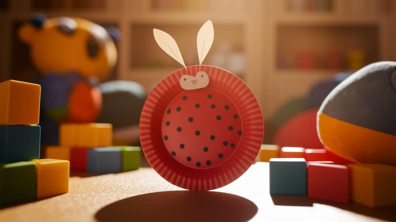 paper plate ladybug