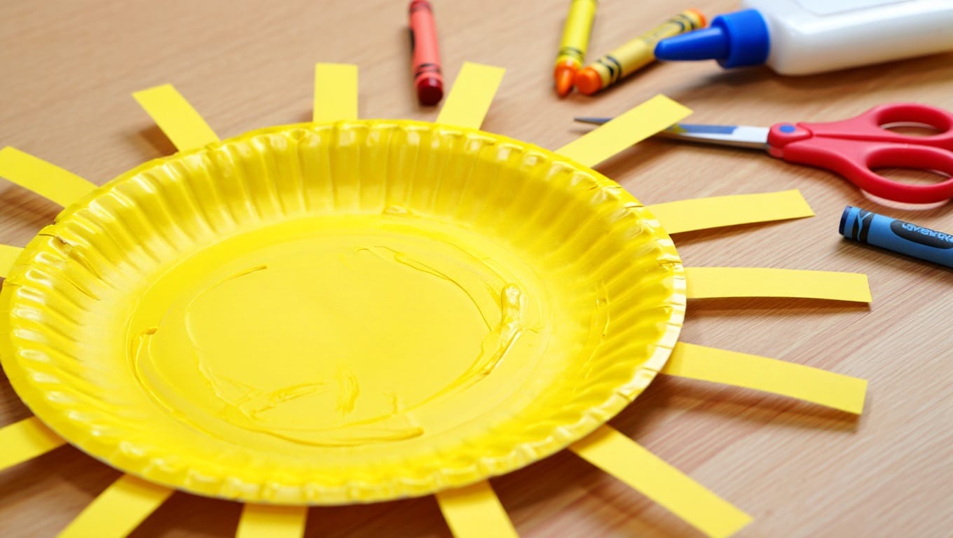 paper plate sun