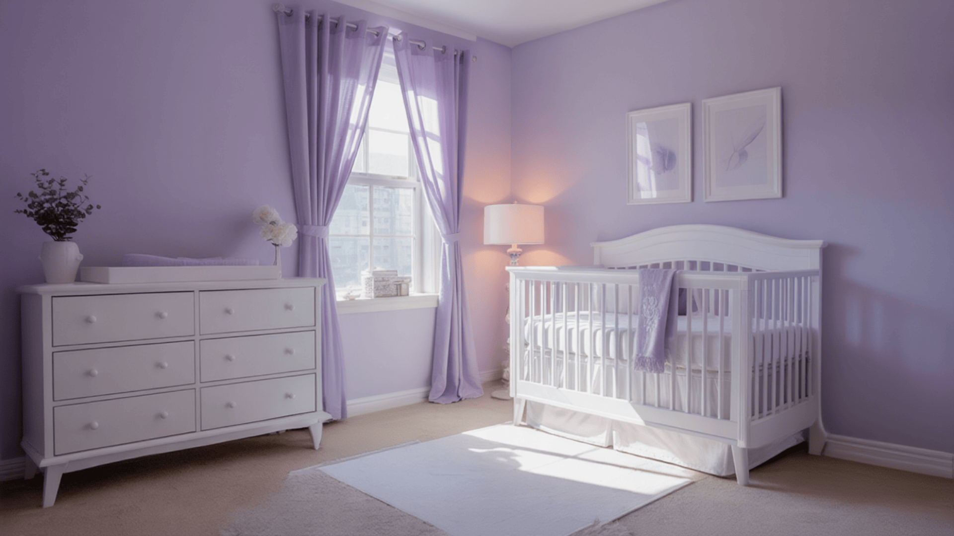 soft lavender and silver glow