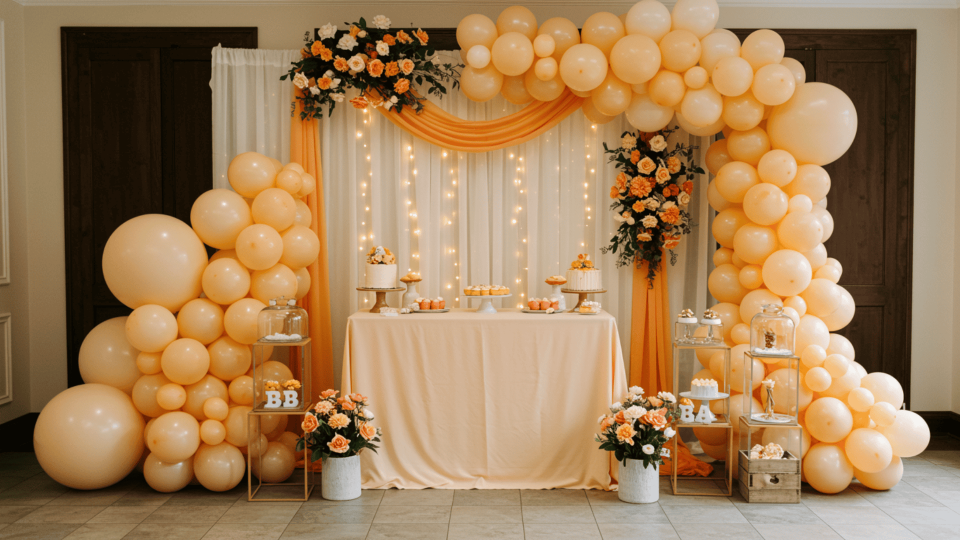 soft peach and cream theme