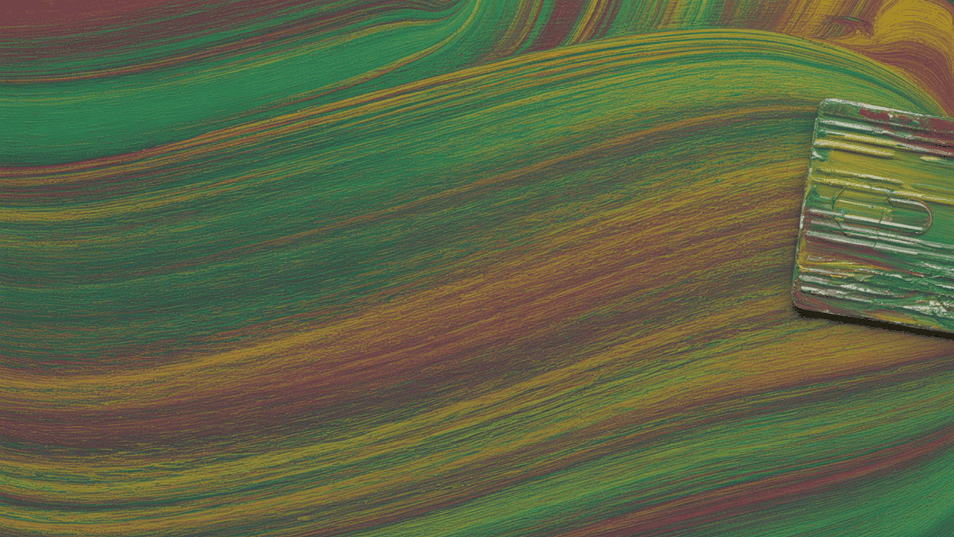 paint scraping with old cards