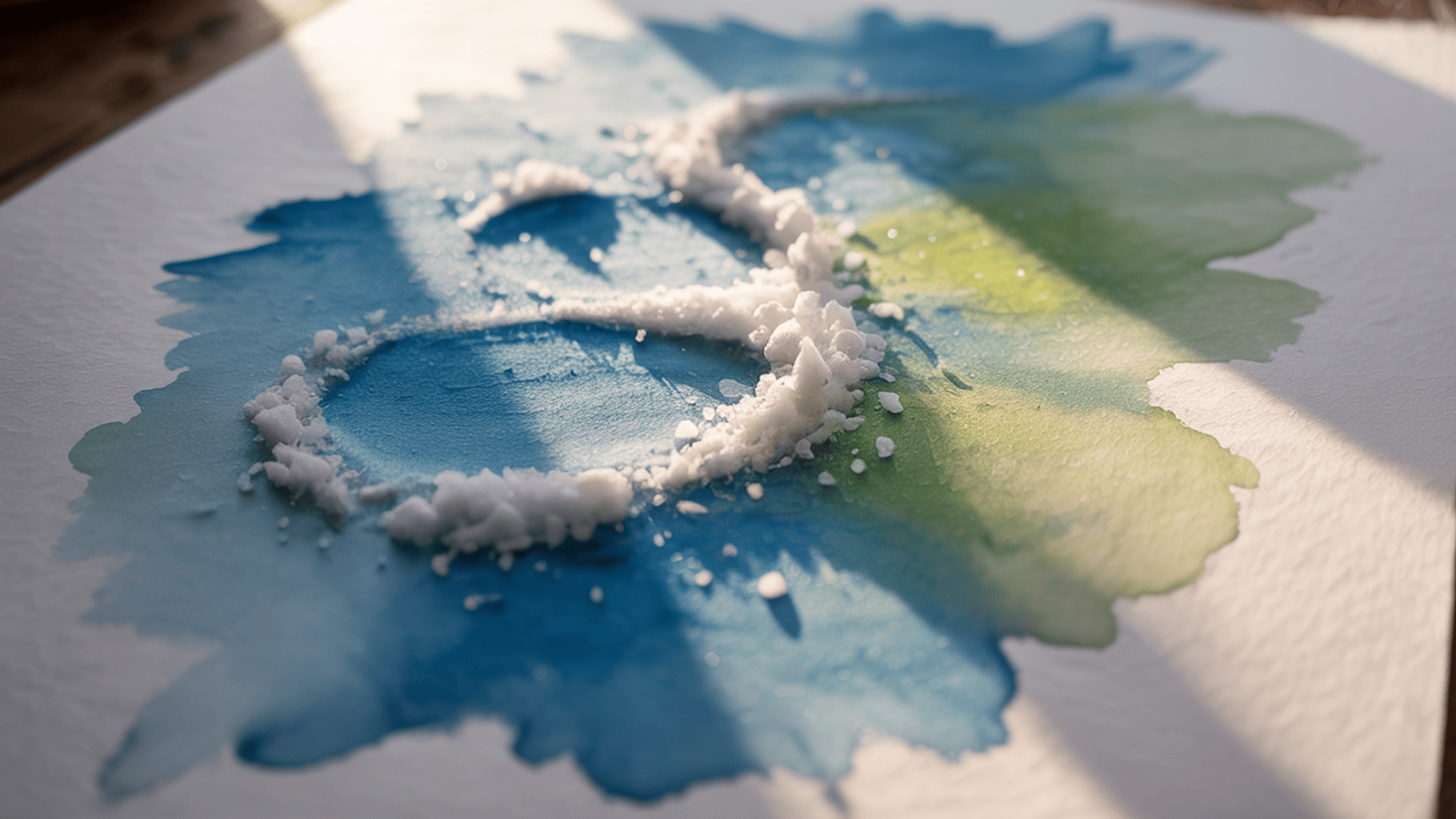 watercolor and salt texture