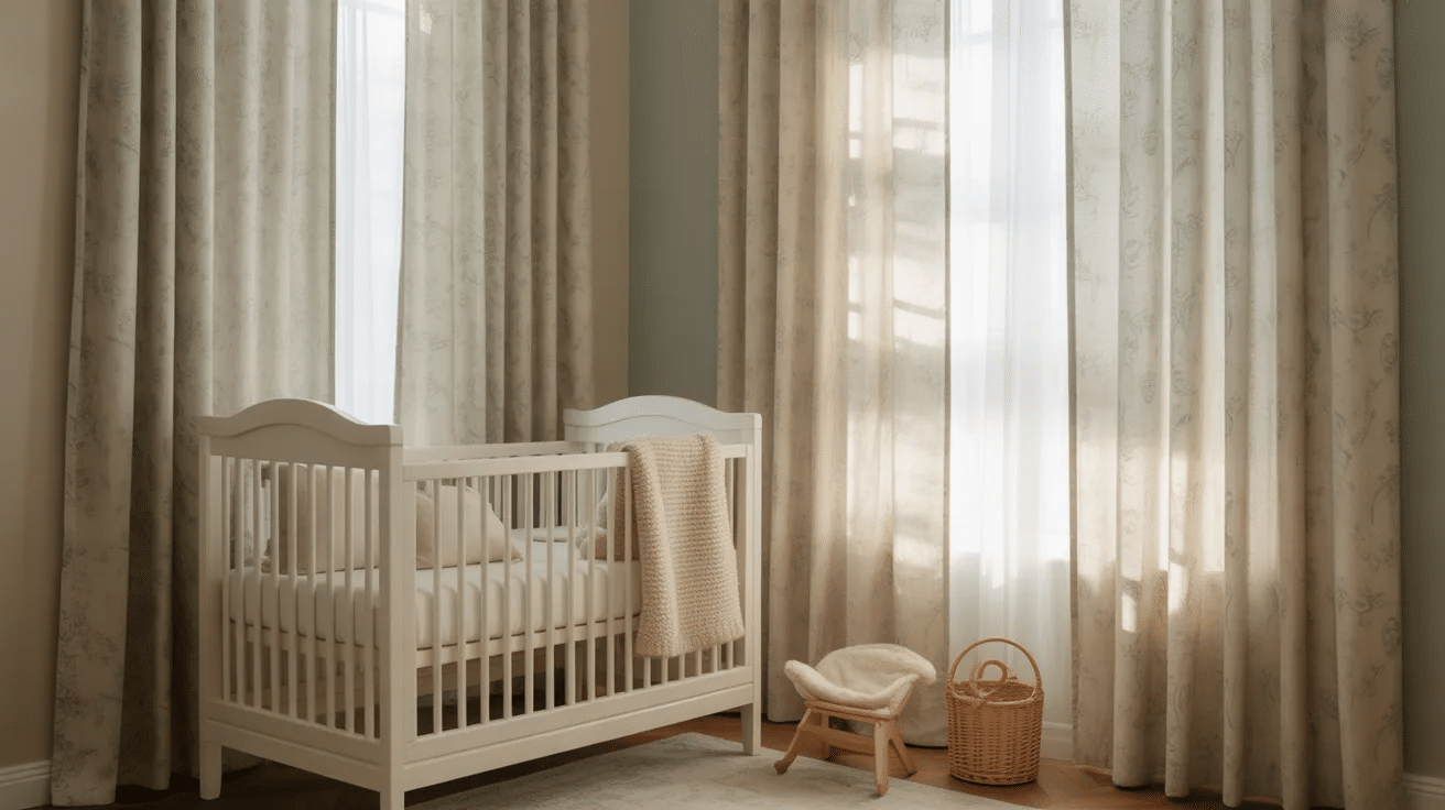 Balanced patterns used in small nursery decor.