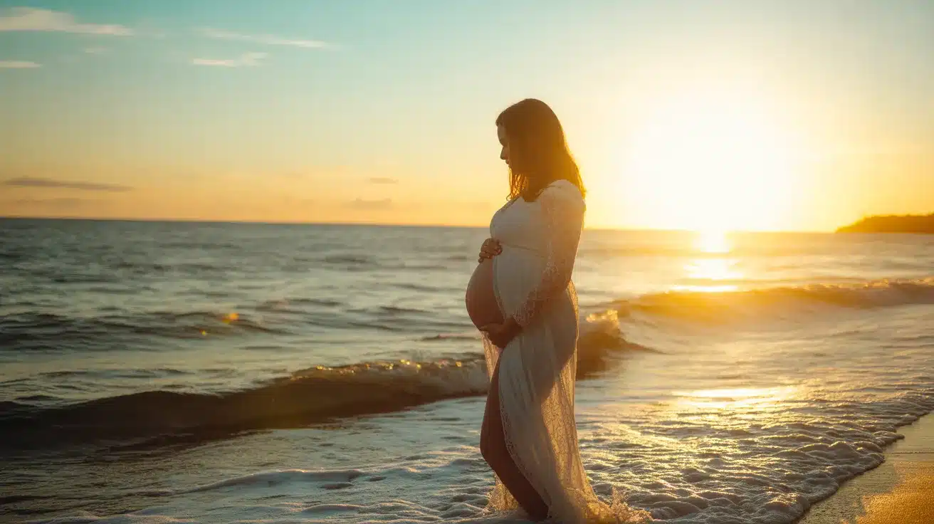 Beach Sunset Maternity Shoot