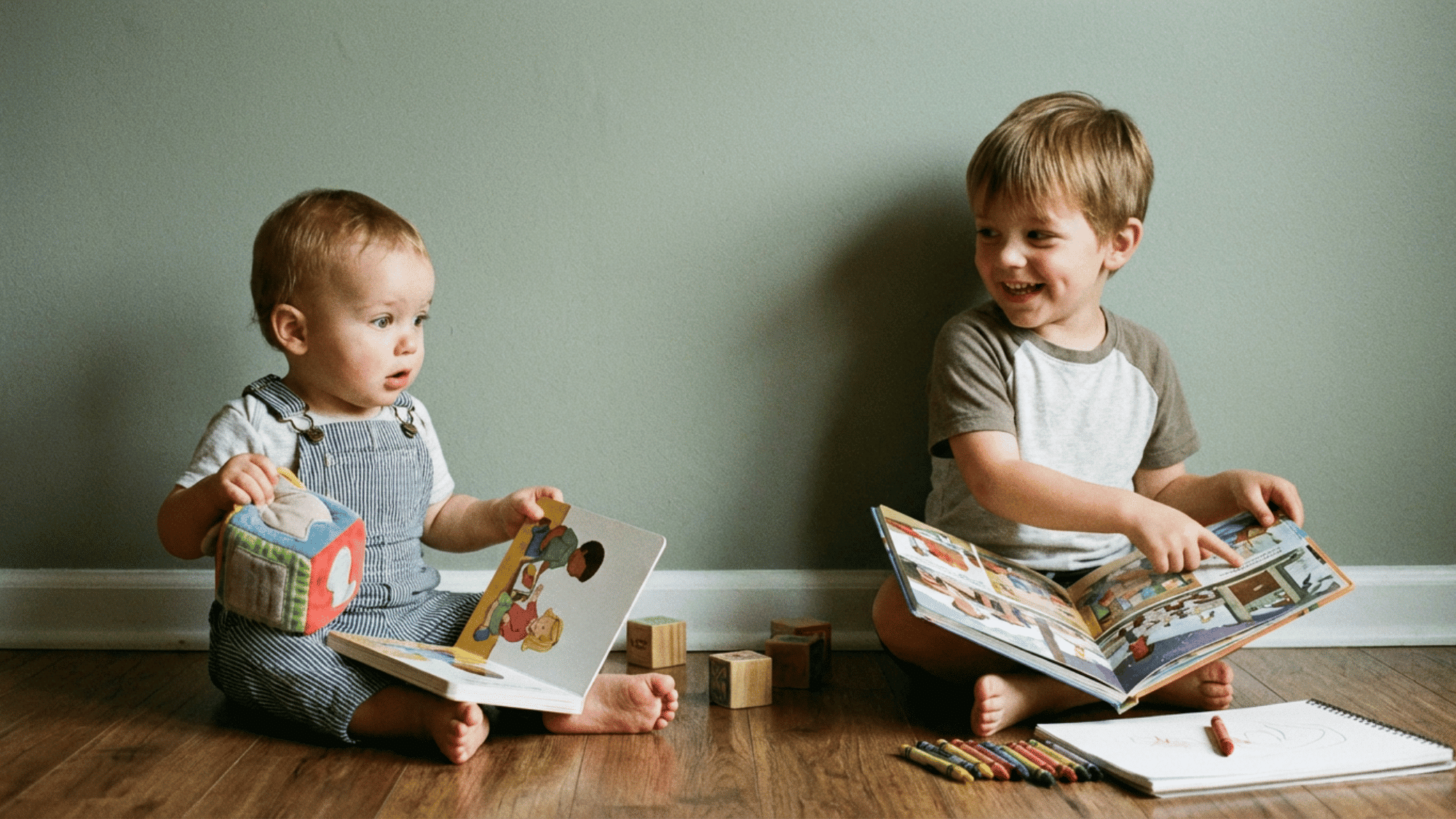 Child showing preschool readiness by playing, listening, and interacting with others