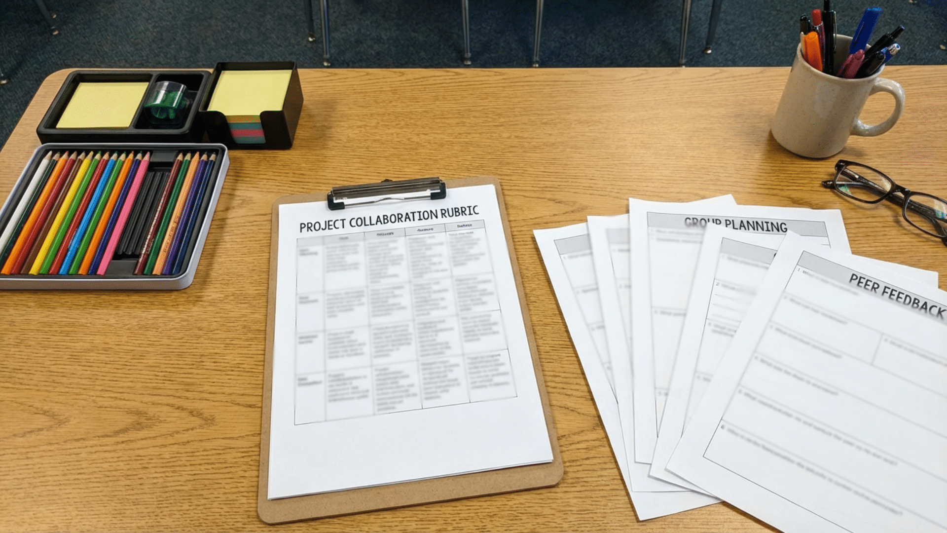 Collaboration rubric prepared for group work activity