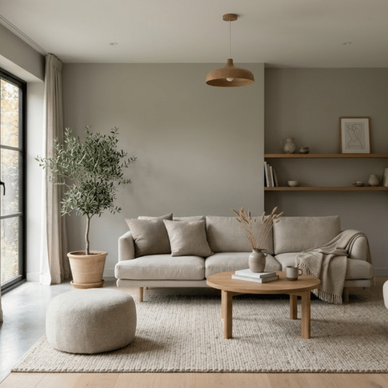 Flat paint walls with soft matte finish in a modern living room