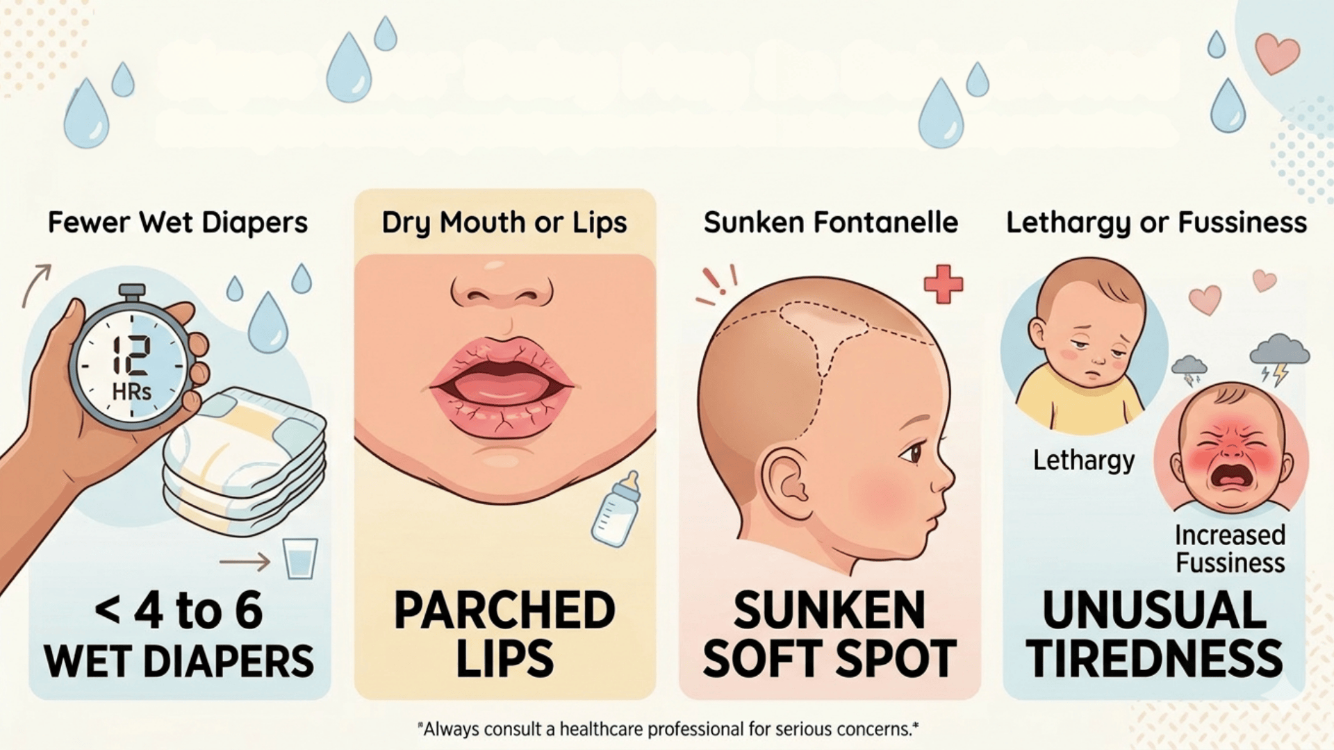 Four baby dehydration signs