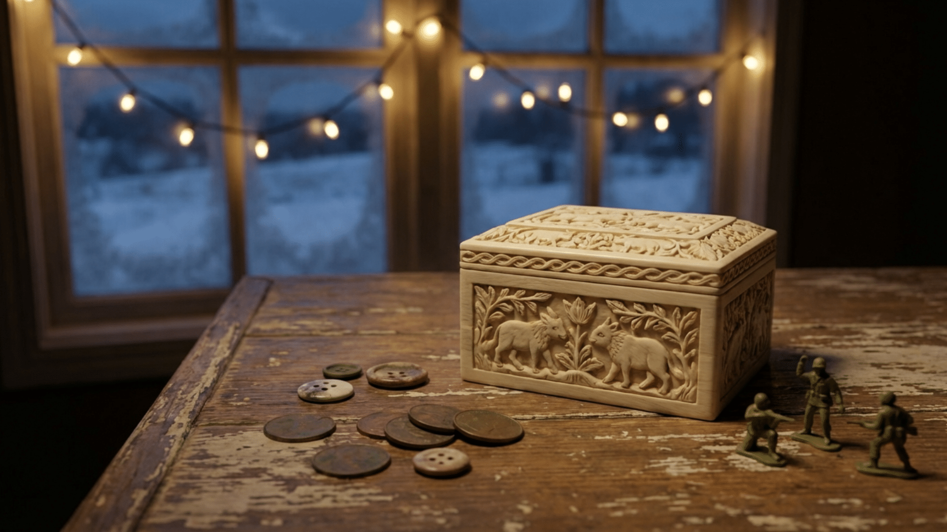 Guess the sound game setup with mystery box