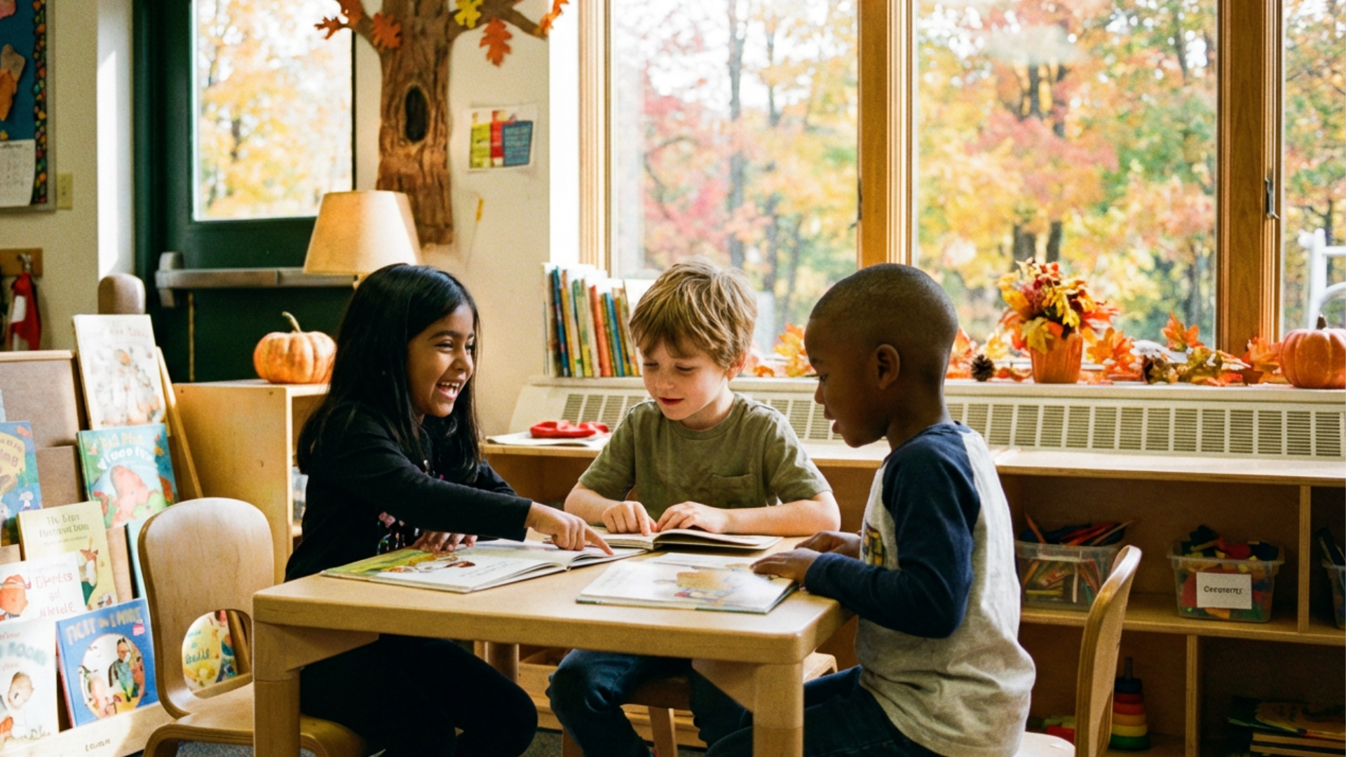 Kids practicing character traits through activities