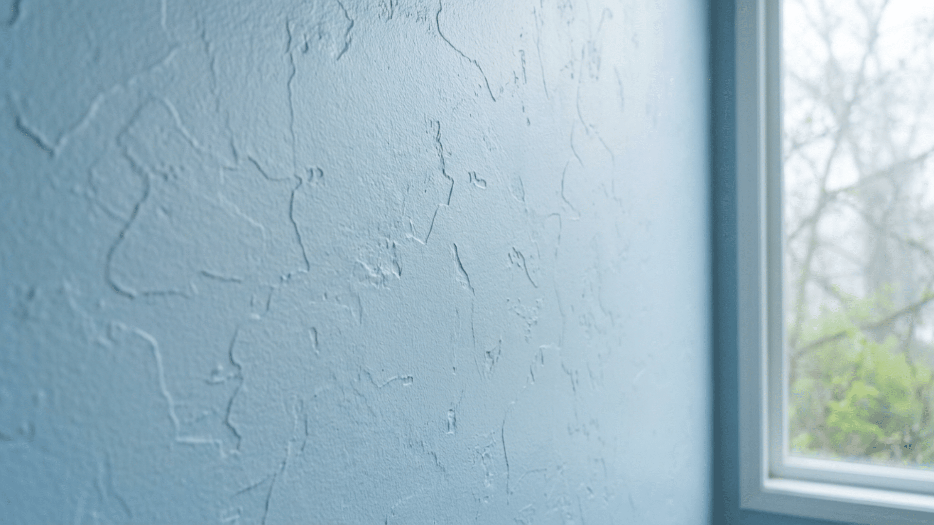 Knockdown drywall texture pattern with flattened surface details