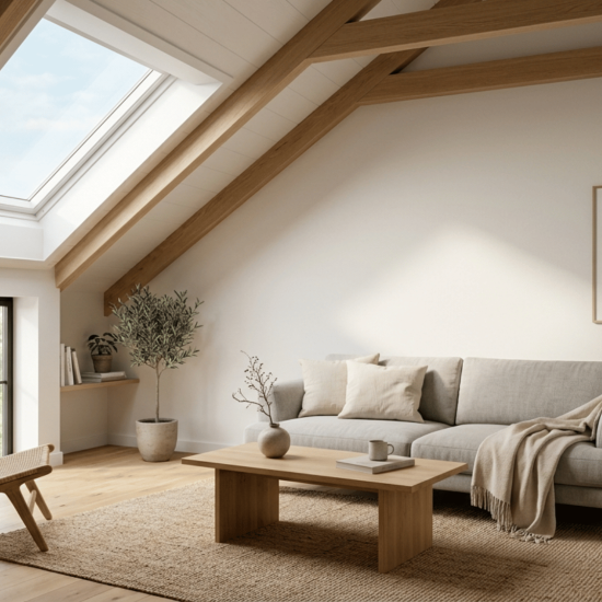 _Modern room with skylight showing natural light and basic installation cost elements