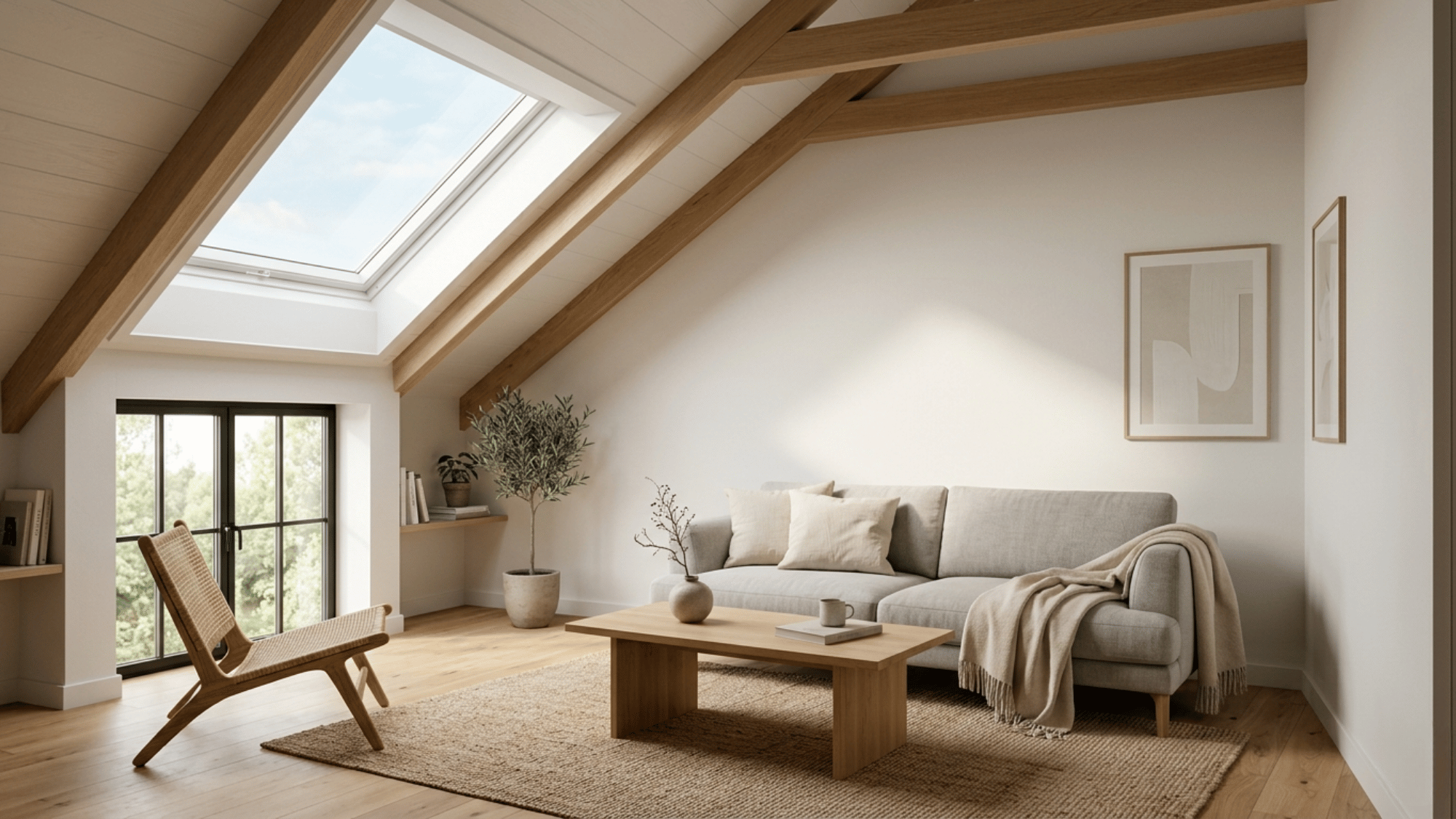 _Modern room with skylight showing natural light and basic installation cost elements