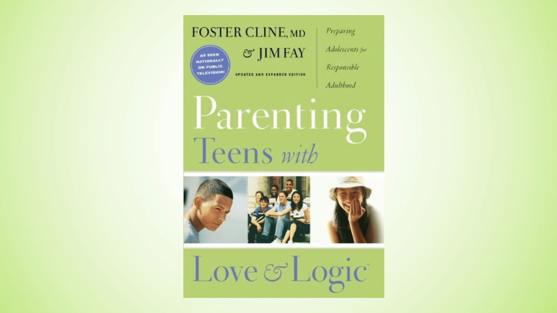 Parenting with Love and Logic book cover on light green background