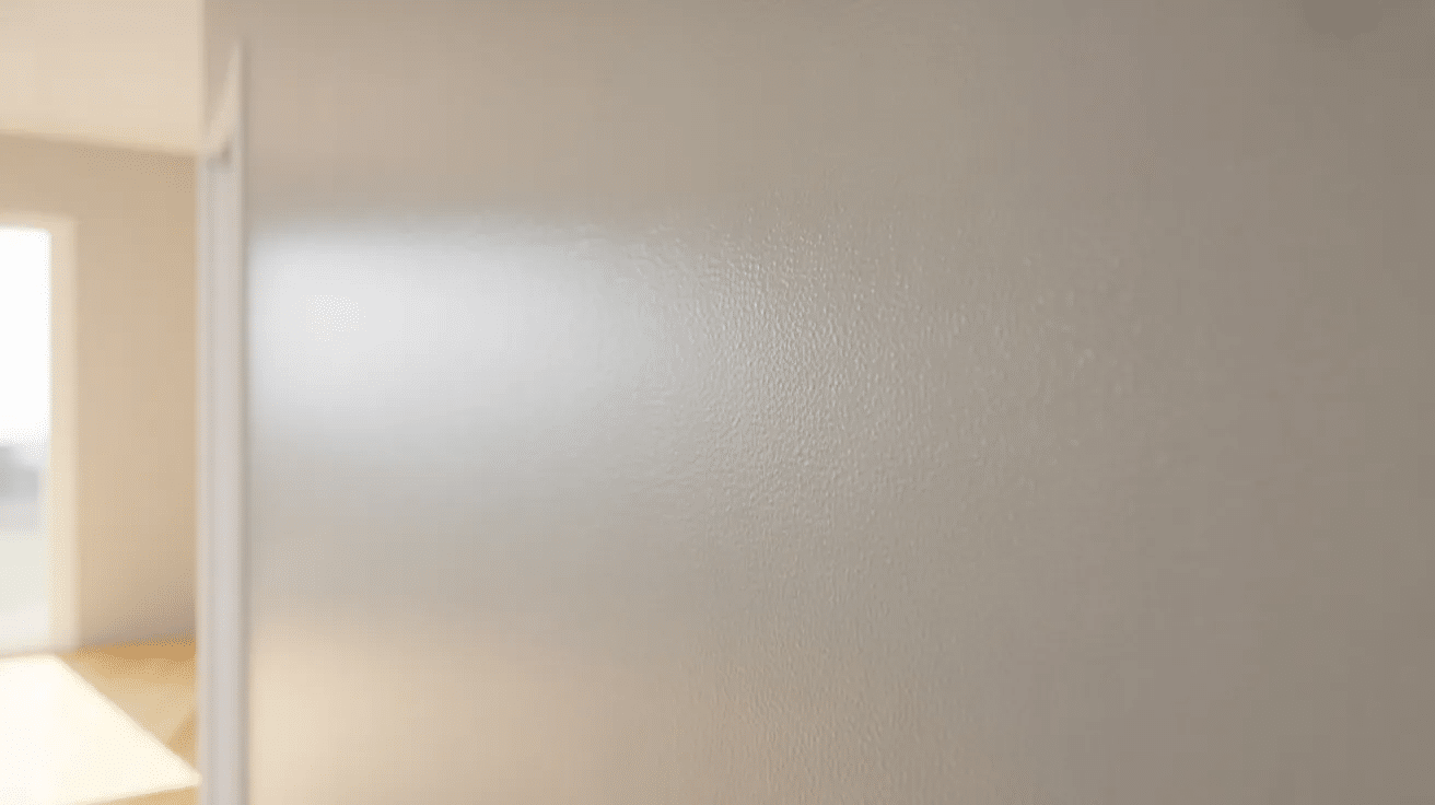 Smooth drywall wall texture in a modern home interior