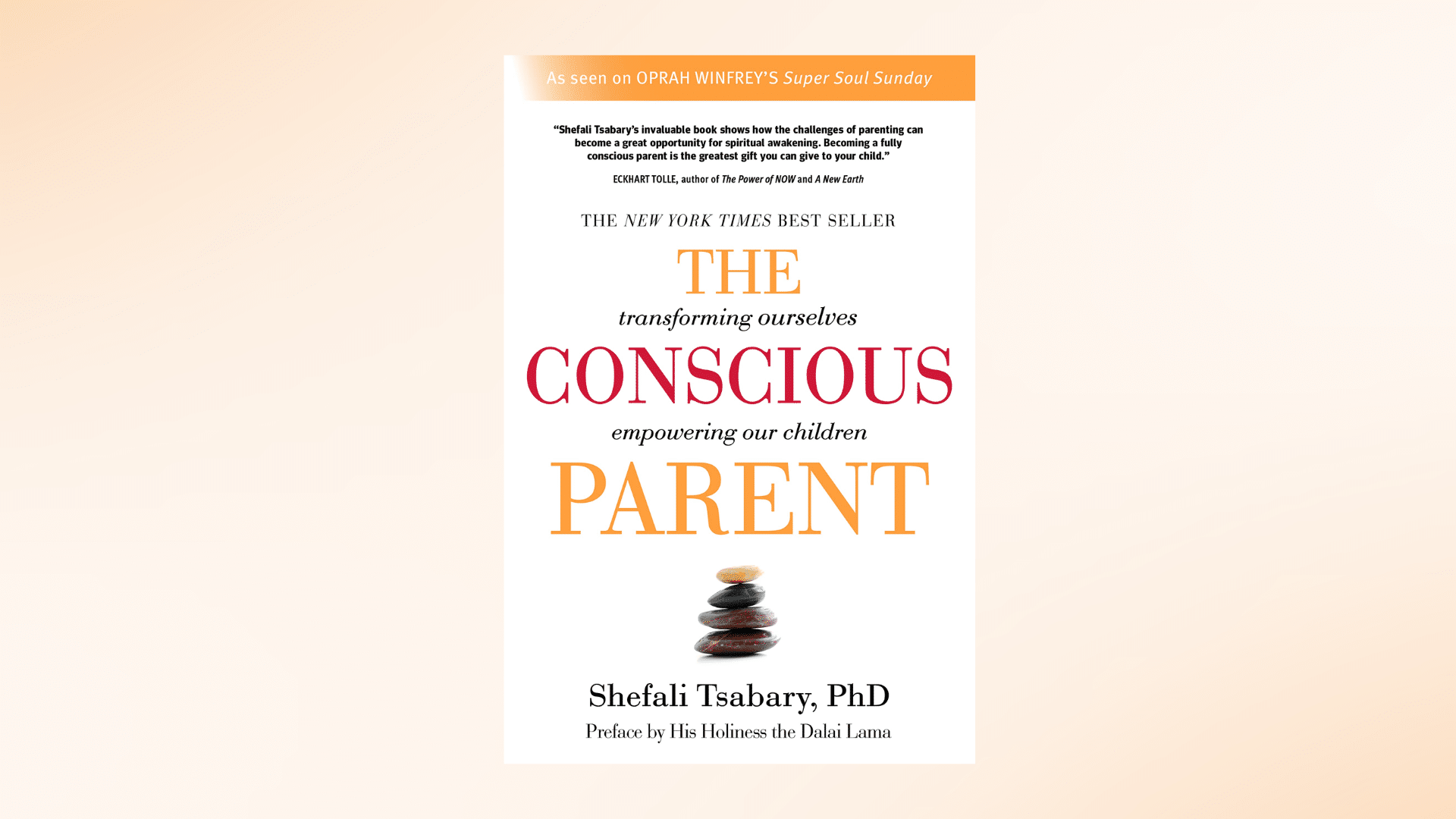 The Conscious Parent book cover on light orange background