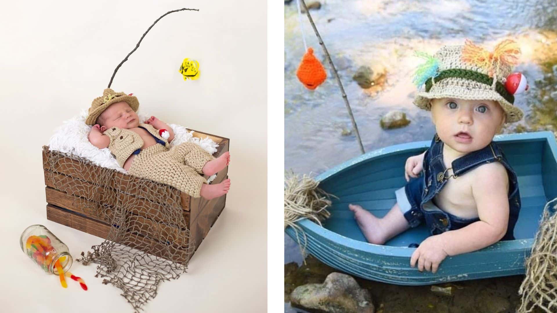 baby in a wooden crate