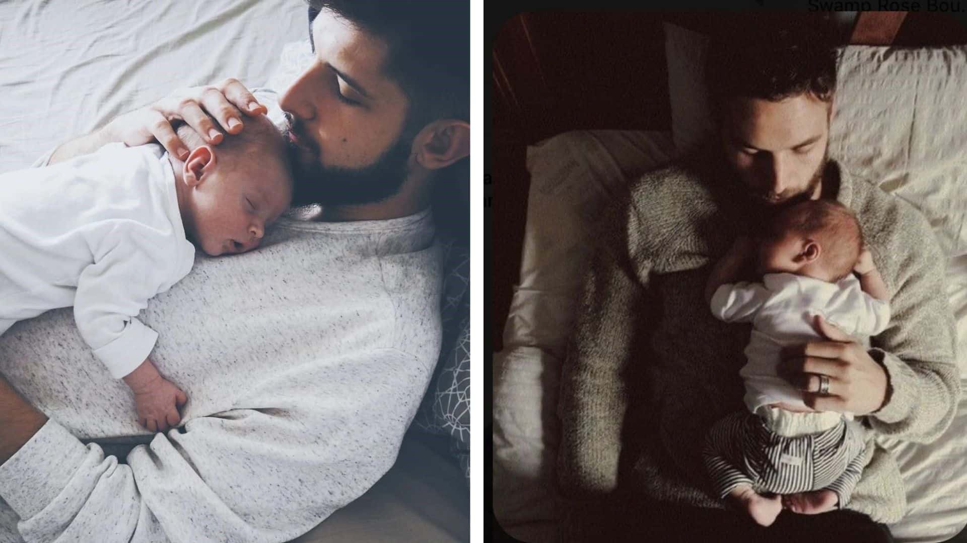 baby resting on dad s chest