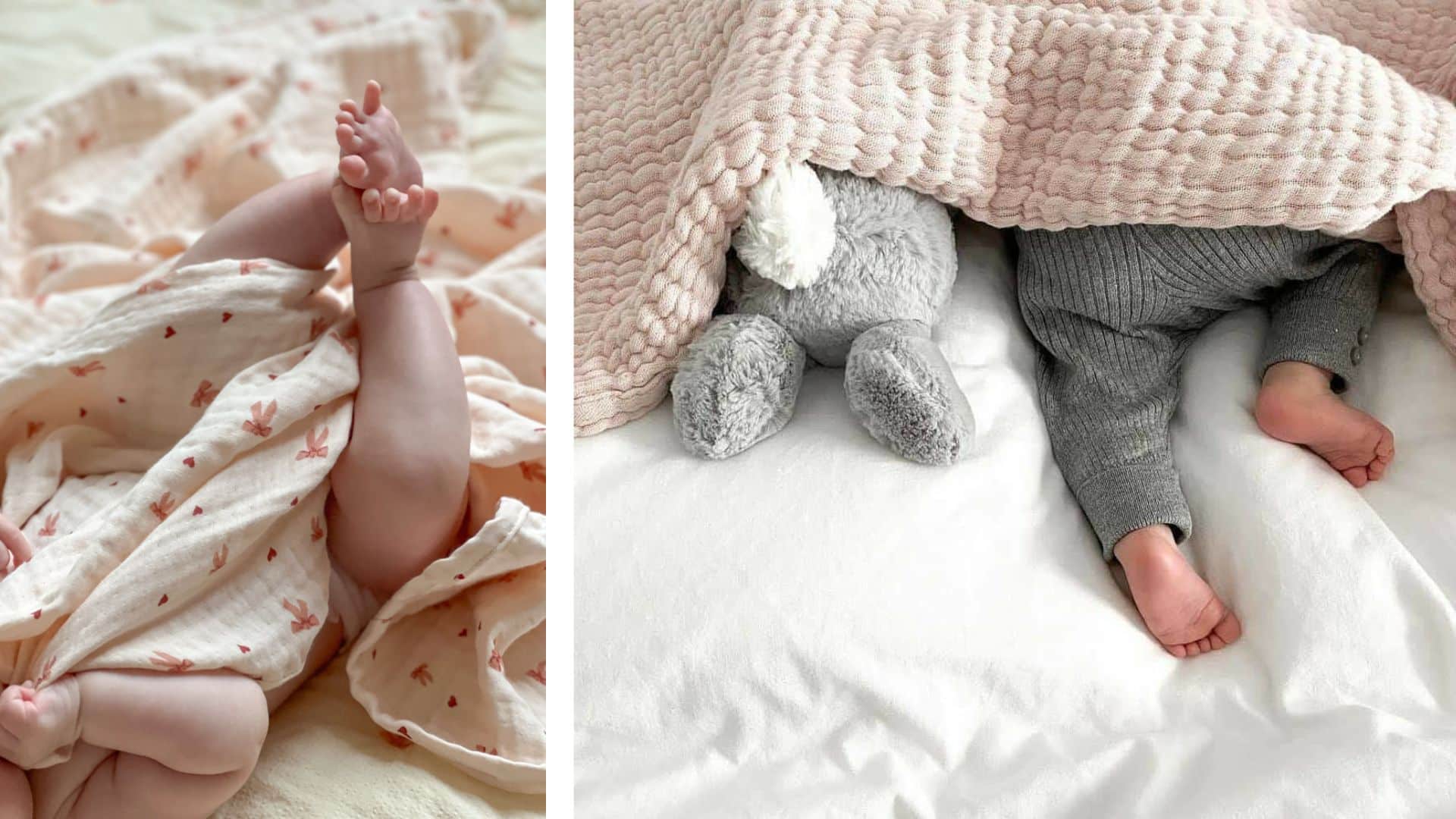 close up of baby feet on a cozy blanket