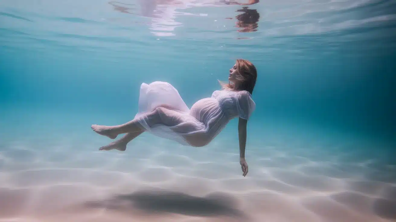 underwater maternity photoshoot