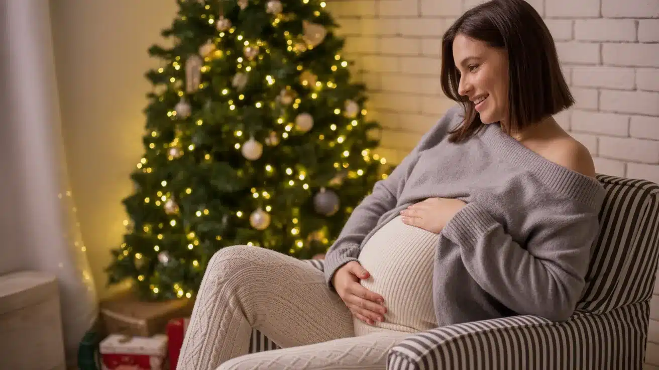 winter cozy indoor photos with string lights
