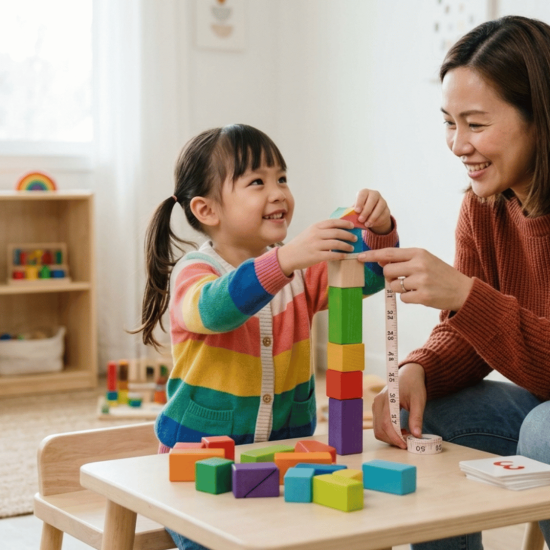 Child learning with support while using strengths to improve weaker skills naturally